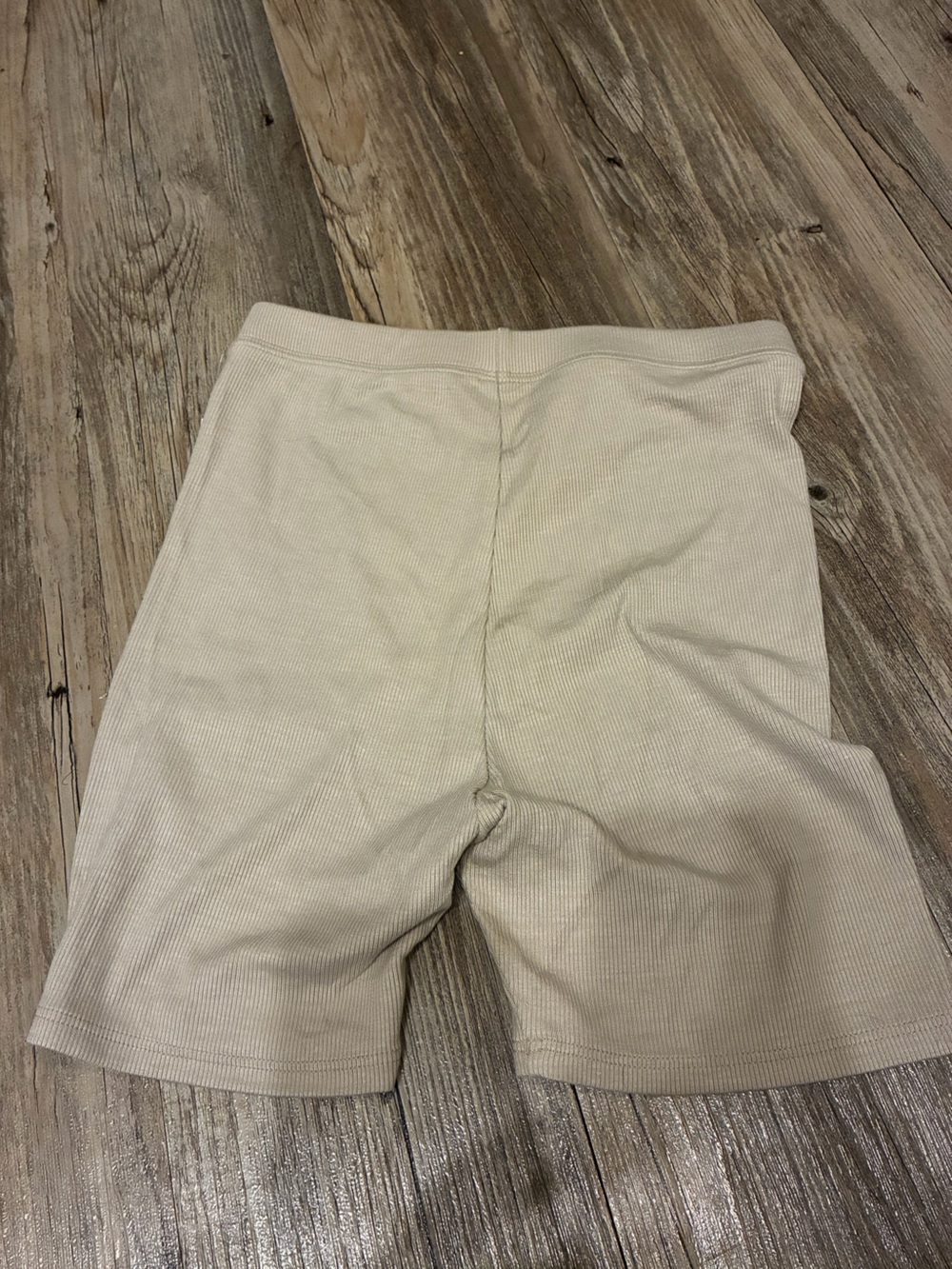 JOAH BROWN HIGH RISE MID THIGH RIBBED BIKER SHORTS - Picture 6 of 8